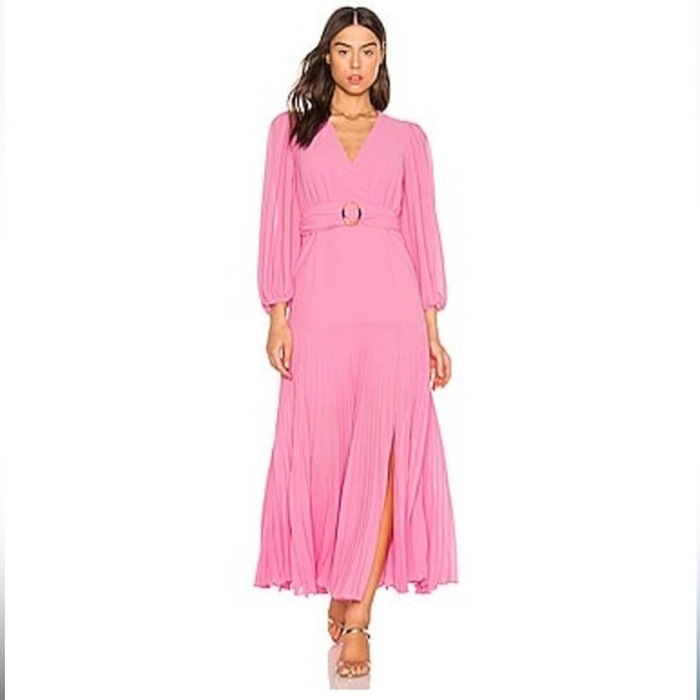 BARDOT Pink Belted Maxi Dress in Vintage Pink